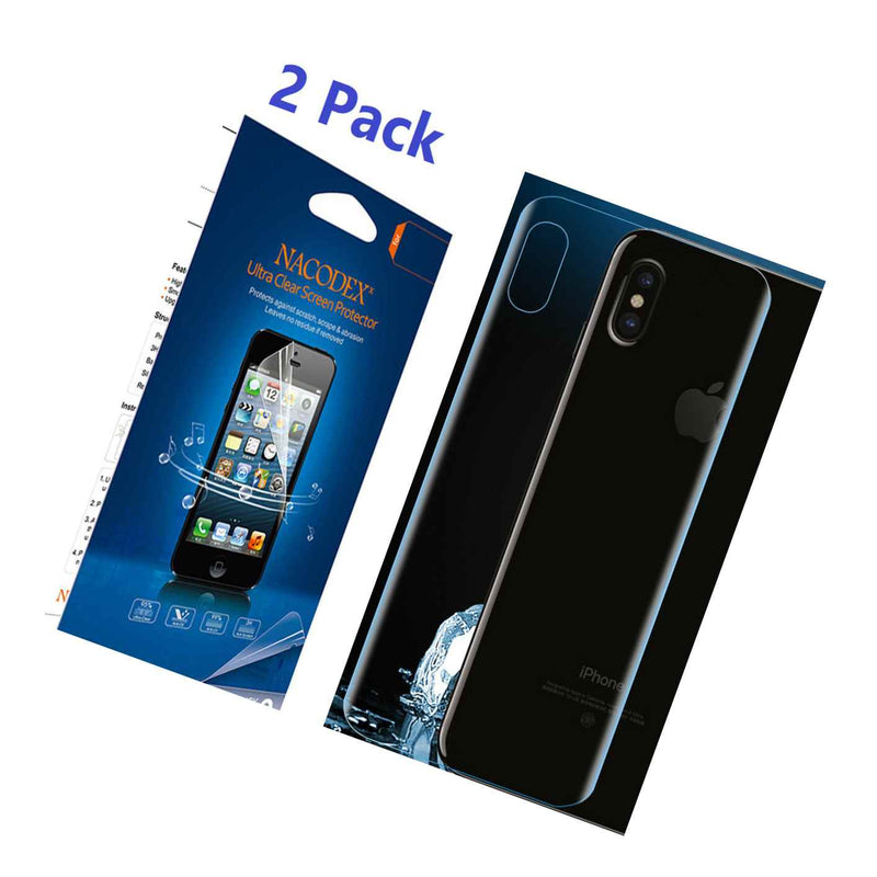 2 Pack Only For Back Full Cover No Foam Hd Screen Protector For Iphone Xs