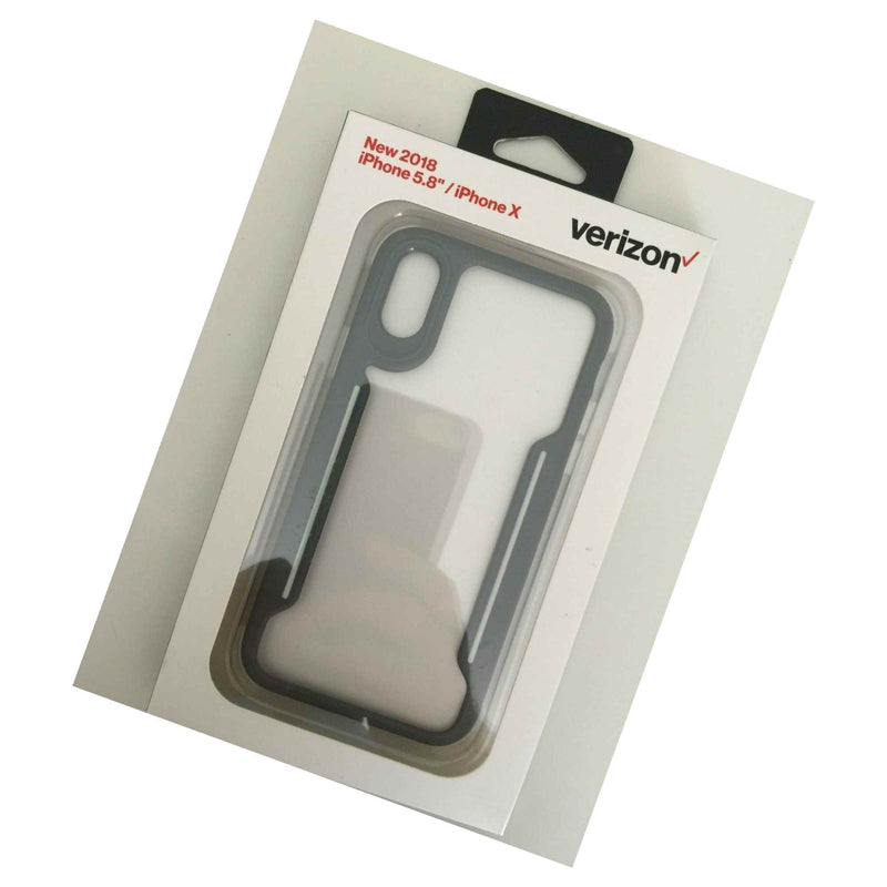 Verizon Slim Guard Series Case For Apple Iphone Xs And X Clear Gray White New