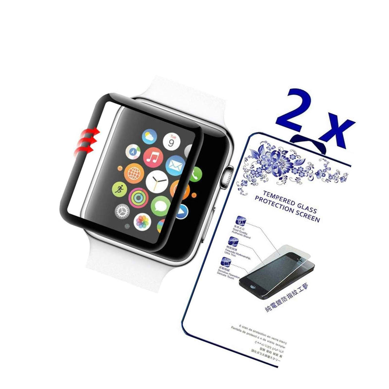 2X For Apple Watch3 38Mm Series 1 2 3 3D Full Cover Screen Protector