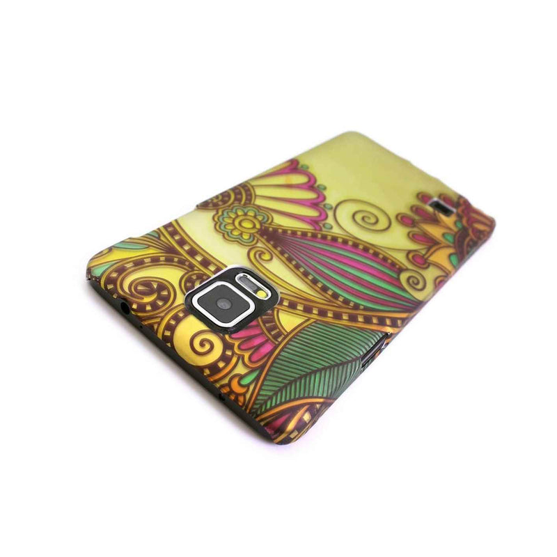 For Samsung Galaxy Note 4 Case Antique Flower Design Hard Phone Slim Cover