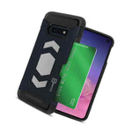 Navy Blue Magnetic Credit Card Holder Phone Cover Case For Samsung Galaxy S10E