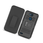 For Lg X Power 3 Belt Clip Case Black Holster Shockproof Hybrid Hard Phone Cover