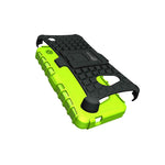 For Microsoft Lumia 550 Case Neon Green Black Dual Layer Kickstand Armor