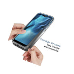 Black Blue Case For Motorola Moto E 2020 Full Body Rugged Slim Hard Phone Cover