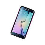 For Samsung Galaxy S6 Edge Plus Case Purple Black Hybrid Diamond Bling Cover