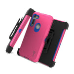 For Motorola Moto G Fast Hard Case Hot Pink Blue Holster Heavy Duty Belt Clip