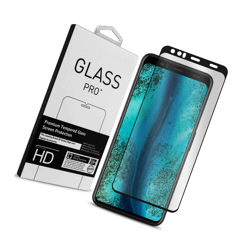 9H Tempered Glass Screen Protector For Google Pixel 4 Clear With Black Rim