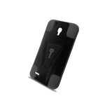 For Alcatel One Touch Conquest Case Hybrid Dual Hard Skin Cover Gray Black