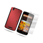 Tpu Inner Plastic Outer Cover Hybrid Case For Zte Max Boost Max Red White