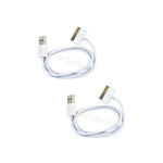 2 Pack 3 Ft 30 Pin Usb Data Sync Charger Cord Cable For Iphone 4 4S Ipod Ipad