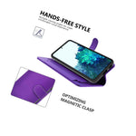 Purple Rfid Blocking Pu Leather Cover Phone Case For Samsung Galaxy S21 Plus 5G