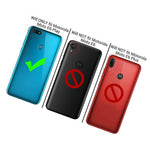 Yellow Ring Phone Case For Motorola Moto E6 Play Clear Kickstand Hard Cover