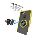 Yellow Ring Phone Case For Motorola Moto E6 Play Clear Kickstand Hard Cover