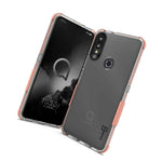 For Alcatel 3V 2019 Case Clear Pink Trim Tpu Soft Slim Fit Phone Cover