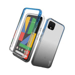 Black Blue Hard Case For Google Pixel 4 Colorful Full Body Slim Phone Cover