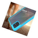 Light Blue Trim Cover Full Body Shockproof Phone Case For Samsung Galaxy A51