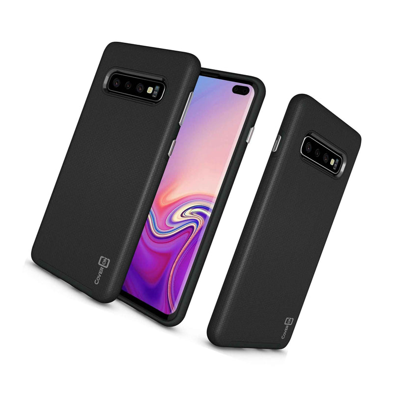 Black Hybrid Protective Hard Slim Phone Cover Case For Samsung Galaxy S10 Plus