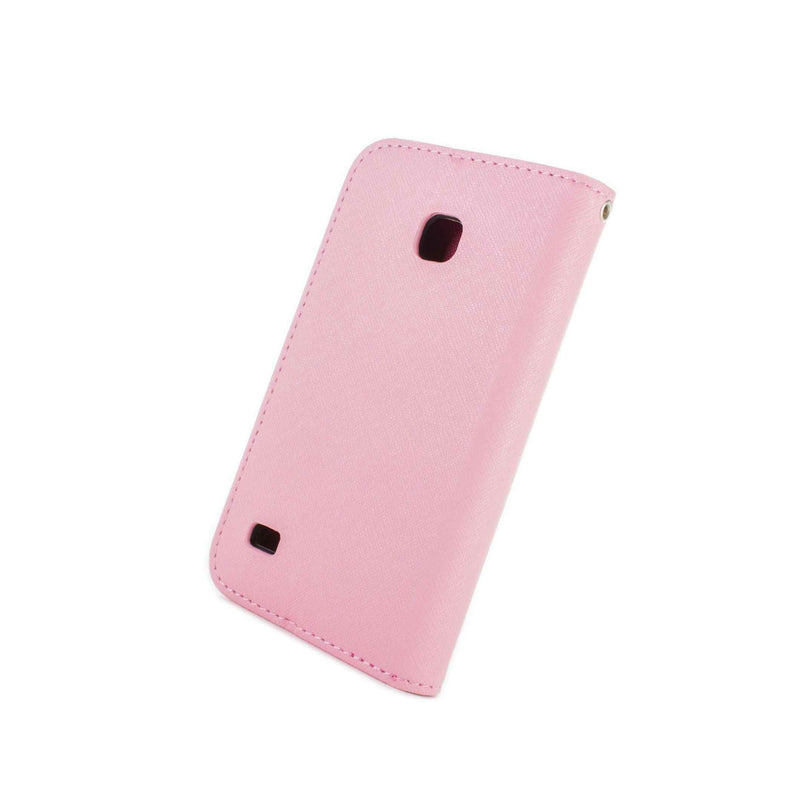 Light Pink Hot Pink Phone Cover For Huawei Union Card Case Holder Folio Pouch