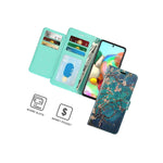 Almond Blossom Rfid Blocking Leather Wallet Phone Case For Samsung Galaxy A71