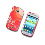 Hard Cover Protector Case For Samsung Galaxy Axiom R830 Red Orange Flower