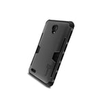 For Alcatel One Touch Conquest Case Gray Black Slim Credit Card Holder Slot