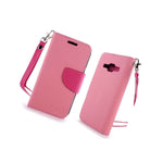 Light Pink Hot Pink Wallet Pouch Phone Case For Samsung Galaxy J1 Verizon J100