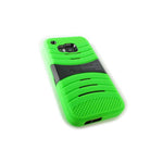 Coveron For Htc One M9 Case Hybrid Kickstand Hard Cover Neon Green Black