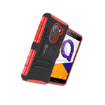 Red Protective Armor With Belt For Alcatel A30 Plus A30 Fierce Tmobile Revvl