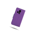 Coveron For Kyocera Hydro Icon Hydro Life Wallet Case Purple Navy Cover