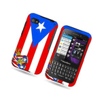Hard Cover Protector Case For Blackberry Q5 Puerto Rico Flag