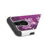 Purple Flower Bling Phone Case Rhinestone Cover For Lg Q7 Q7 Plus Q7 Alpha