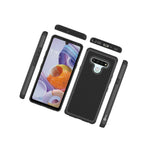 Black Hard Case For Lg Stylo 6 Hybrid Shockproof Slim Phone Cover
