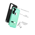 For Motorola Moto G Stylus 2020 Case Magnetic Kickstand Mint Teal Phone Cover
