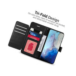 Black Rfid Blocking Pu Leather Wallet Cover Phone Case For Samsung Galaxy S20