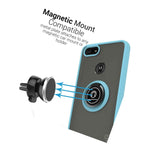 Sky Blue Phone Case For Motorola Moto E6 Play Hard Cover W Grip Ring Kickstand