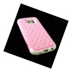 Coveron For Samsung Galaxy S6 Case Hybrid Diamond Hard Light Pink Phone Cover