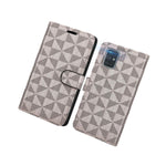 Beige Checker Rfid Blocking Leather Wallet Phone Case For Samsung Galaxy A71