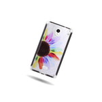 Coveron Case For Sharp Aquos Crystal Sunflower Design Cover Screen Protector
