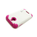 For Htc Desire 510 Hybrid Case Hard Soft Pink White Dual Layer Cover