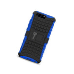 For Huawei P10 Plus Case Blue Dual Layer Kickstand Phone Armor