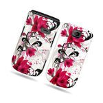 Hard Cover Protector Case For Alcatel One Touch 768T Red Purple Flower