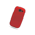 Hard Rubberized Plastic Matte Red Phone Cover Case For Samsung Gravity Q T289