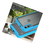 Light Blue Trim Cover Full Body Heavy Duty Phone Case For Motorola Moto E 2020