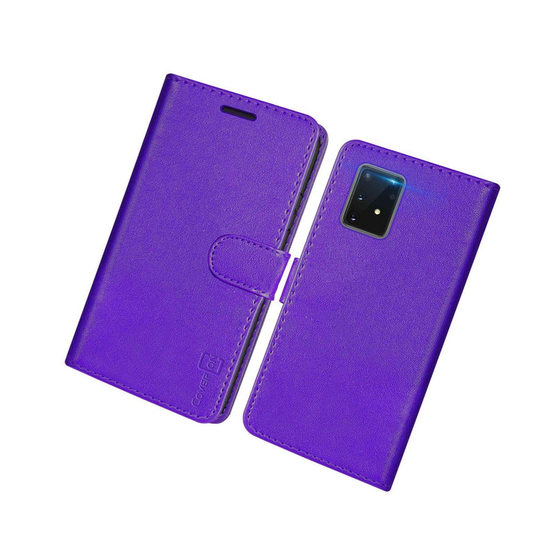 Purple Rfid Blocking Pu Leather Phone Case For Samsung Galaxy S10 Lite A91