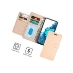 Rose Gold Rfid Pu Leather Wallet Cover Phone Case For Motorola Moto G9 Play G9