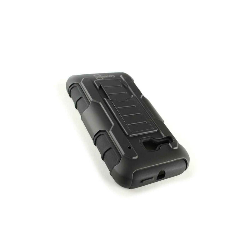 For Alcatel One Touch Evolve 2 4037T Case Black Holster Hybrid Cover