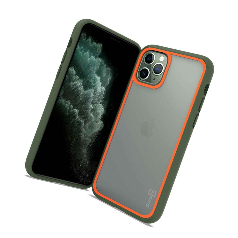 Green Orange Hybrid Shockproof Phone Cover Case For Apple Iphone 11 Pro Max
