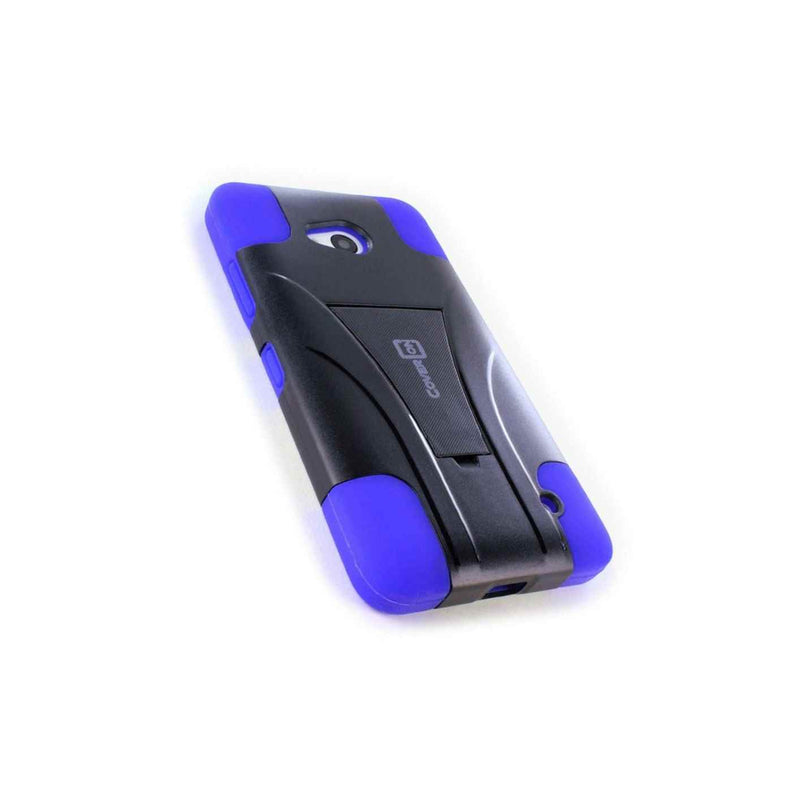 For Microsoft Lumia 640 Case Hybrid Dual Hard Skin Phone Cover Blue Black
