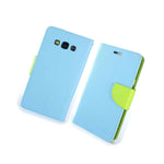 Coveron For Samsung Galaxy A7 2015 A700 Wallet Case Blue Green Card Cover