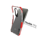 For Lg Aristo 4 Plus Prime 2 Case Clear Red Trim Tpu Soft Slim Fit Phone Cover